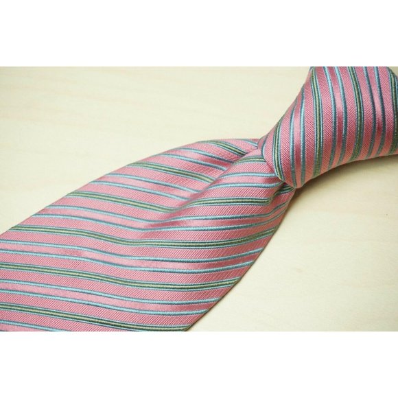 Charvet Other - Charvet Place Vendome Pink Striped  Woven Silk tie